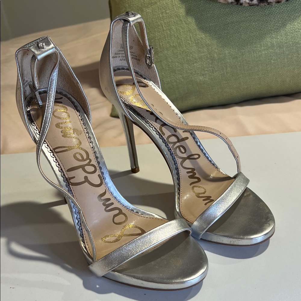 Sam Edelman Metallic Silver Heels